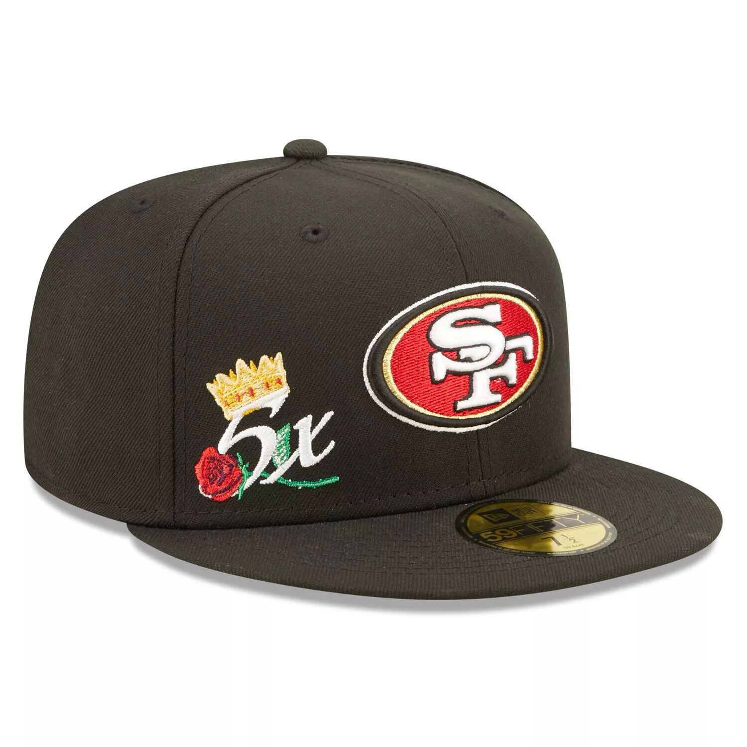 Мужская облегающая шляпа New Era Black San Francisco 49ers Crown 5x Super Bowl Champions 59FIFTY
Мужская облегающая шляпа New Era Black San Francisco 49ers Crown 5x Super Bowl Champions 59FIFTY