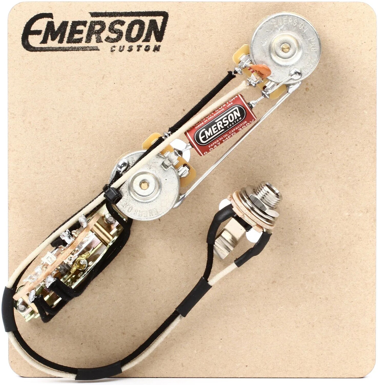 Комплект предварительной проводки Emerson с 3-полосной обратной компоновкой для телекастеров Fender — 250 тыс. потенциометров
Комплект предварительной проводки Emerson с 3-полосной обратной компоновкой для телекастеров Fender — 250 тыс. потенциометров