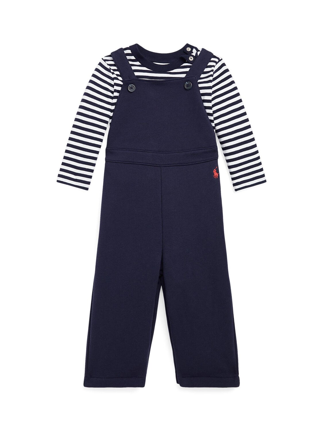 Комплект комбинезона из хлопка и топа в полоску для малышей Ralph Lauren, темно-синий/белый
Комплект комбинезона из хлопка и топа в полоску для малышей Ralph Lauren, темно-синий/белый