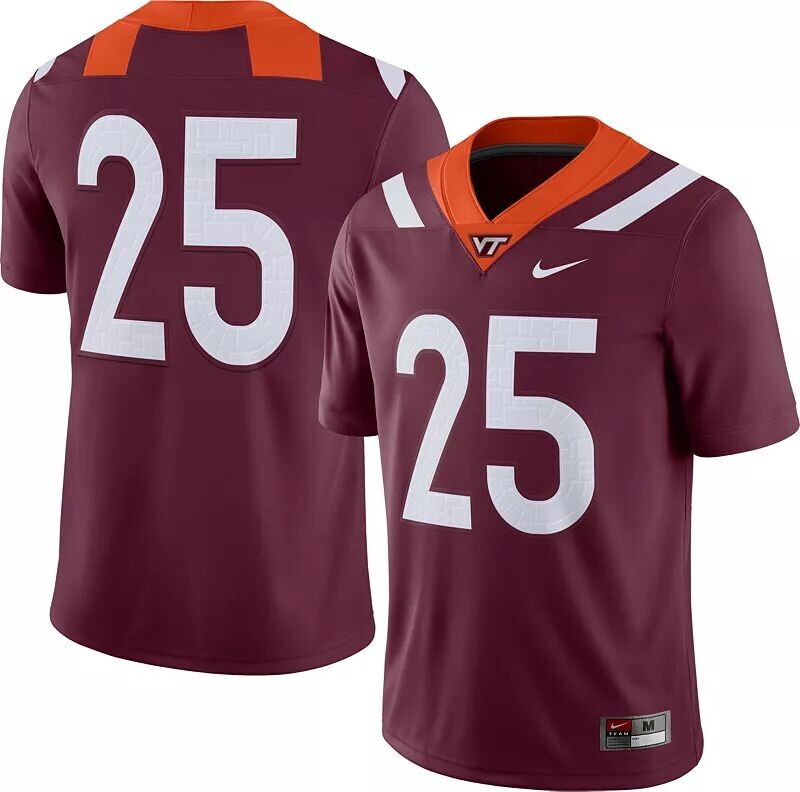 Мужские футбольные джерси Nike Virginia Tech #25 бордового цвета Dri-FIT Game Football
Мужские футбольные джерси Nike Virginia Tech #25 бордового цвета Dri-FIT Game Football