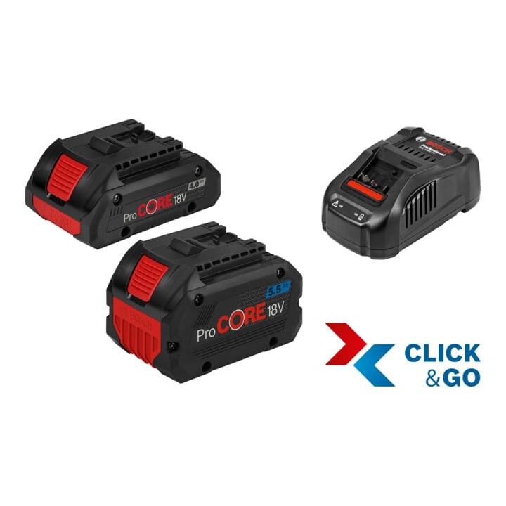 Стартовый набор Bosch 1 x ProCORE18V 4,0 Ач + 1 x ProCORE18V 5,5 Ач + GAL 1880 CV
Стартовый набор Bosch 1 x ProCORE18V 4,0 Ач + 1 x ProCORE18V 5,5 Ач + GAL 1880 CV