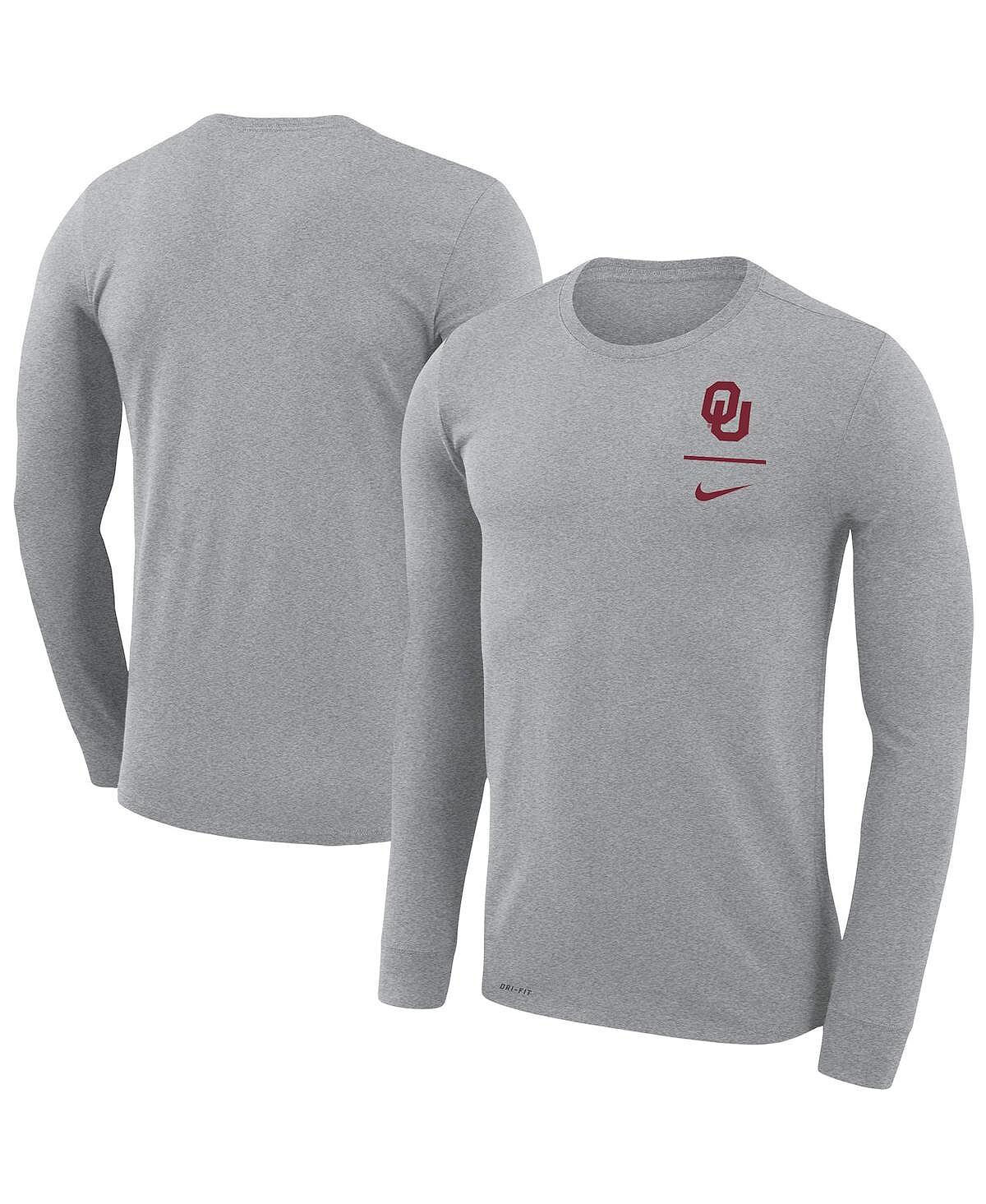 Мужская серая футболка с длинным рукавом oklahoma sooners logo stack legend performance Nike, серый
Мужская серая футболка с длинным рукавом oklahoma sooners logo stack legend performance Nike, серый