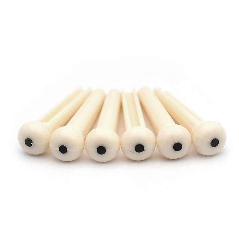 Пластиковые штифты Allparts, белые с черной точкой, 6 шт. Plastic Bridge Pins, White with Black Dot, 6pc
Пластиковые штифты Allparts, белые с черной точкой, 6 шт. Plastic Bridge Pins, White with Black Dot, 6pc