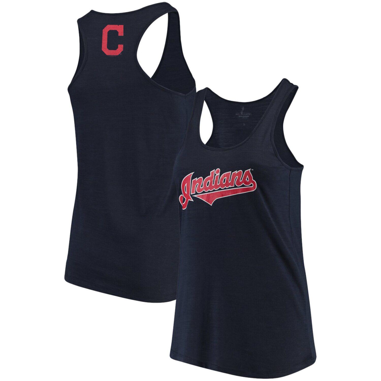 Женская мягкая как виноградина темно-синяя майка больших размеров Cleveland Indians Swing for the Fences с основным логотипом и майкой-борцовкой, Синий
Женская мягкая как виноградина темно-синяя майка больших размеров Cleveland Indians Swing for the Fences с основным логотипом и майкой-борцовкой, Синий