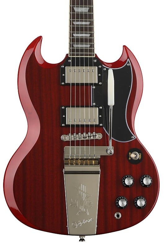 Электрогитара Epiphone SG Standard '61 Maestro Vibrola - Vintage Cherry EISS61MVCNH1
Электрогитара Epiphone SG Standard '61 Maestro Vibrola - Vintage Cherry EISS61MVCNH1