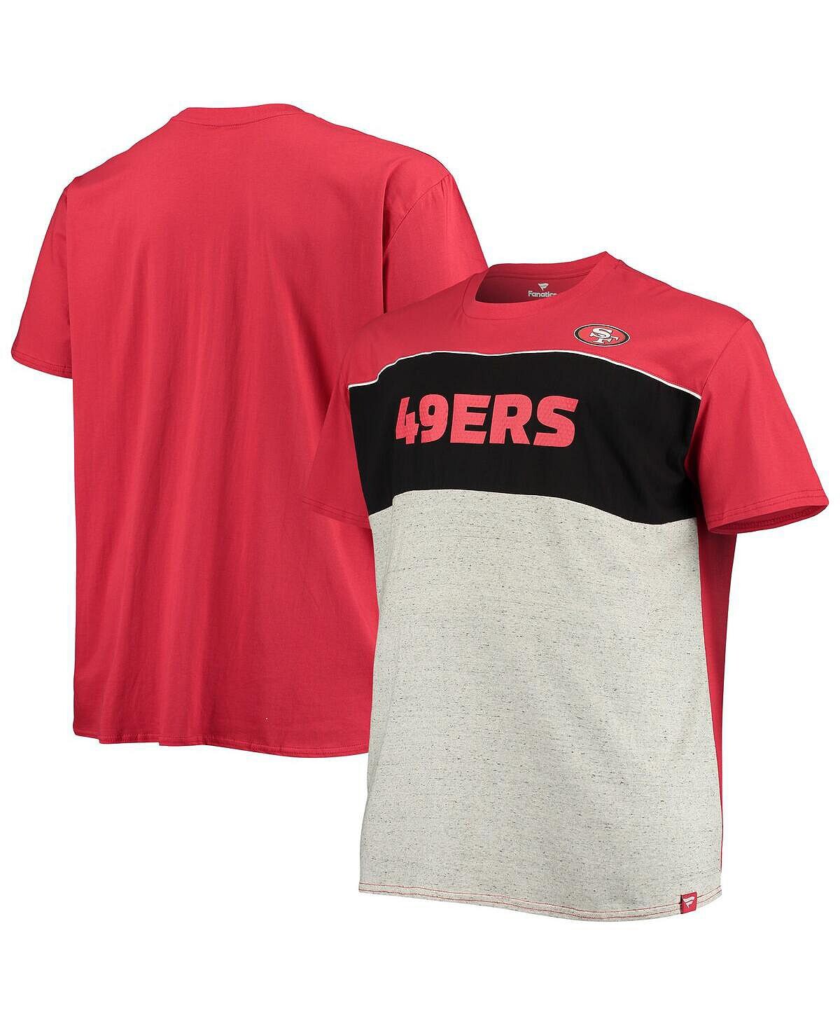 Мужская фирменная алая, меланжевая серая футболка san francisco 49ers big and tall color block Fanatics, мульти
Мужская фирменная алая, меланжевая серая футболка san francisco 49ers big and tall color block Fanatics, мульти