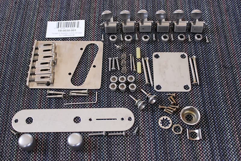 Fender/Gottoh Aged/Relic Telecaster Nickel Hardware Set w/ Tuners Modern GTC202 Bridge TB-0030-001 Fender/Gotoh 6-Saddle Telecaster Bridge Assembly (Nickel)
Fender/Gottoh Aged/Relic Telecaster Nickel Hardware Set w/ Tuners Modern GTC202 Bridge TB-0030-001 Fender/Gotoh 6-Saddle Telecaster Bridge Assembly (Nickel)