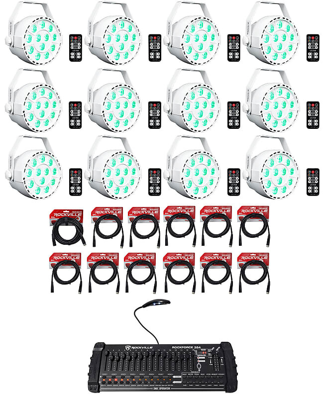 12) Rockville RockPAR TRI LED RGB White Wash Par DJ Lights+кабели+контроллер DMX (12) ROCKPAR TRI WHITE+RDX3M25+RDX3M10-2
12) Rockville RockPAR TRI LED RGB White Wash Par DJ Lights+кабели+контроллер DMX (12) ROCKPAR TRI WHITE+RDX3M25+RDX3M10-2