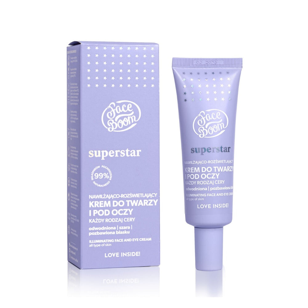 Face Boom Увлажняющий и осветляющий крем для лица и глаз Superstar Shiny Debeściak 50 мл
Face Boom Увлажняющий и осветляющий крем для лица и глаз Superstar Shiny Debeściak 50 мл