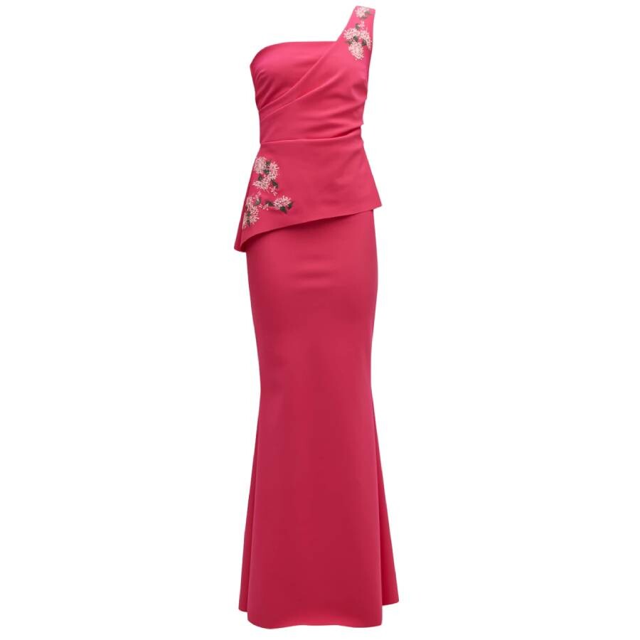 Платье Chiara Boni La Petite Robe Sarad Embroidered One-Shoulder Peplum Gown, фуксия
Платье Chiara Boni La Petite Robe Sarad Embroidered One-Shoulder Peplum Gown, фуксия