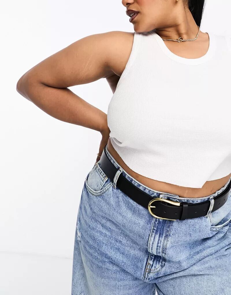 Черный джинсовый ремень на талию и бедра ASOS DESIGN Curve с пряжкой в форме полумесяца
Черный джинсовый ремень на талию и бедра ASOS DESIGN Curve с пряжкой в форме полумесяца