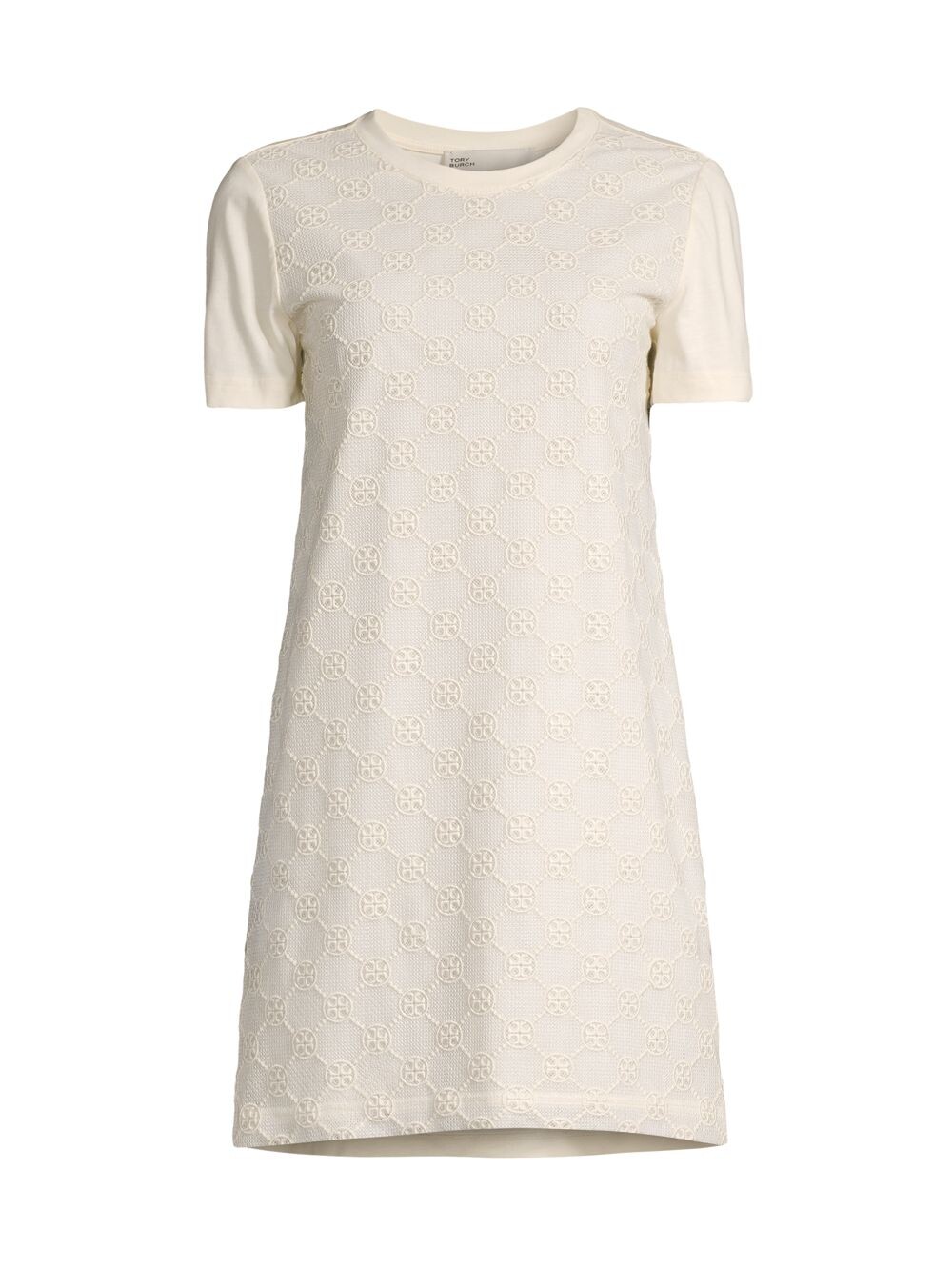 Мини-платье с кружевной футболкой и логотипом Tory Burch, слоновая кость, Бежевый
Мини-платье с кружевной футболкой и логотипом Tory Burch, слоновая кость, Бежевый