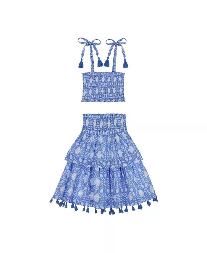 Комплект из топа и макси-юбки Little Girls Noelle Farida Blue Mer St. Barth, синий
Комплект из топа и макси-юбки Little Girls Noelle Farida Blue Mer St. Barth, синий