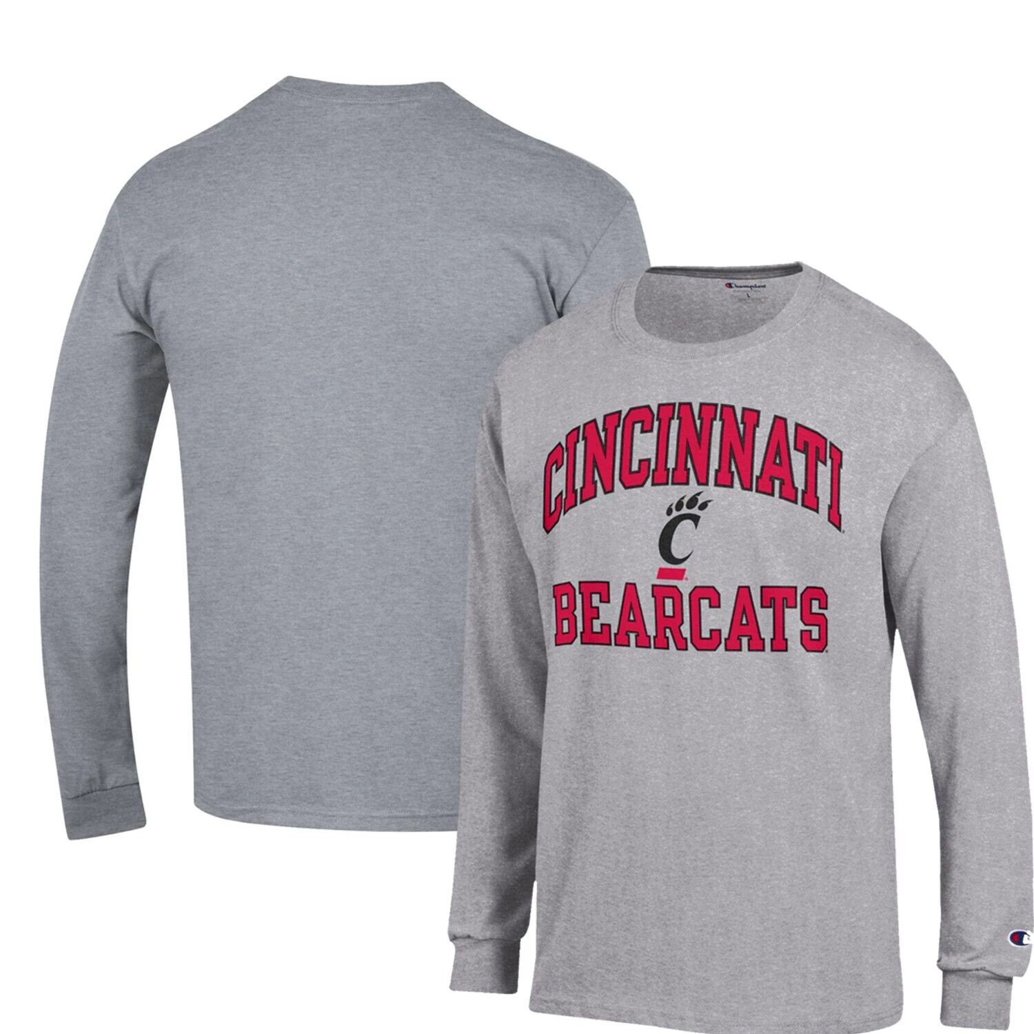 Мужская футболка серого цвета Cincinnati Bearcats с длинным рукавом и высоким мотором Champion
Мужская футболка серого цвета Cincinnati Bearcats с длинным рукавом и высоким мотором Champion
