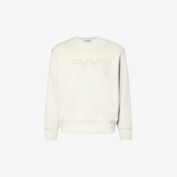 Толстовка из хлопкового джерси с вышитым логотипом Emporio Armani, цвет lunar rock
Толстовка из хлопкового джерси с вышитым логотипом Emporio Armani, цвет lunar rock
