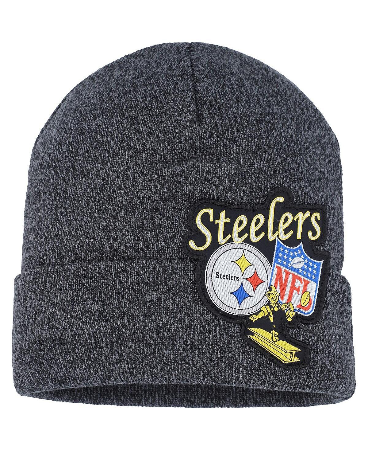 Черная вязаная шапка с логотипом и манжетами для юношей Pittsburgh Steelers XL Mitchell & Ness
Черная вязаная шапка с логотипом и манжетами для юношей Pittsburgh Steelers XL Mitchell & Ness