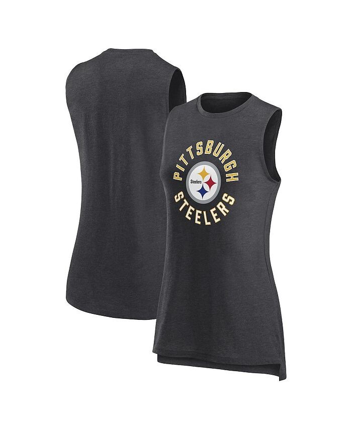 Женская майка с логотипом Heather Charcoal Pittsburgh Steelers What Goes About Fanatics, черный
Женская майка с логотипом Heather Charcoal Pittsburgh Steelers What Goes About Fanatics, черный