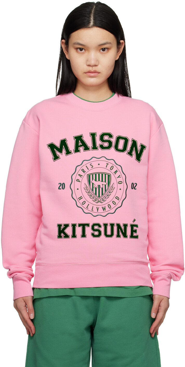 Розовый свитшот для университетской команды Hotel Olympia Edition Maison Kitsune
Розовый свитшот для университетской команды Hotel Olympia Edition Maison Kitsune
