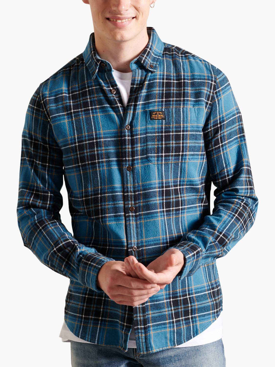 Рубашка в клетку Heritage Lumberjack из органического хлопка Superdry, синяя в клетку Kilburn
Рубашка в клетку Heritage Lumberjack из органического хлопка Superdry, синяя в клетку Kilburn