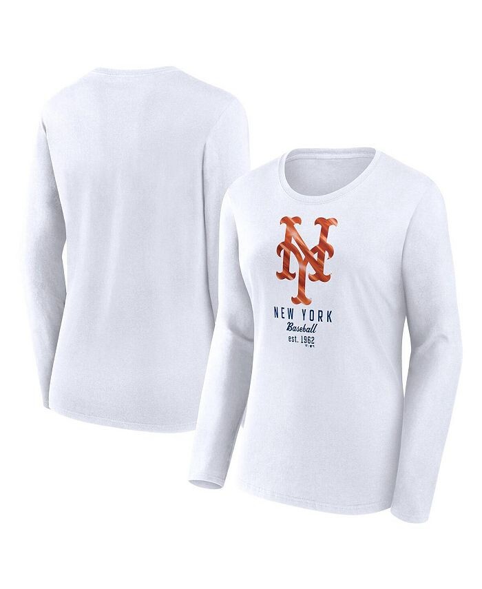 Женская белая футболка с длинным рукавом с логотипом New York Mets Fanatics, белый
Женская белая футболка с длинным рукавом с логотипом New York Mets Fanatics, белый