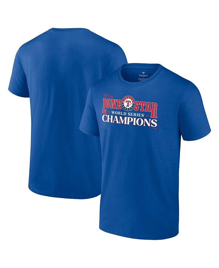 Мужская футболка с логотипом Royal Texas Rangers 2023 World Series Champions Hitting Streak Fanatics, синий
Мужская футболка с логотипом Royal Texas Rangers 2023 World Series Champions Hitting Streak Fanatics, синий