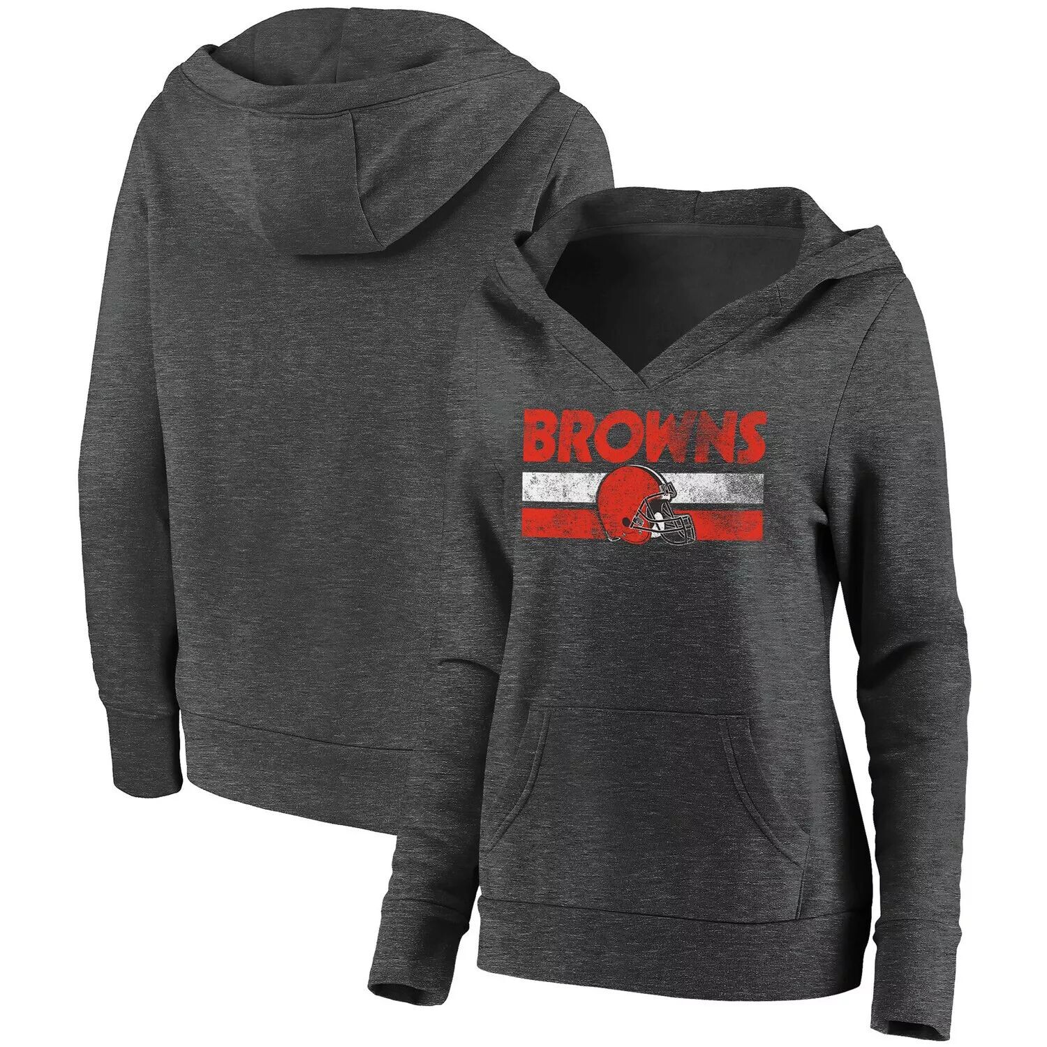Женский пуловер с капюшоном Fanatics с принтом древесно-угольного цвета Cleveland Browns First String с v-образным вырезом Fanatics
Женский пуловер с капюшоном Fanatics с принтом древесно-угольного цвета Cleveland Browns First String с v-образным вырезом Fanatics