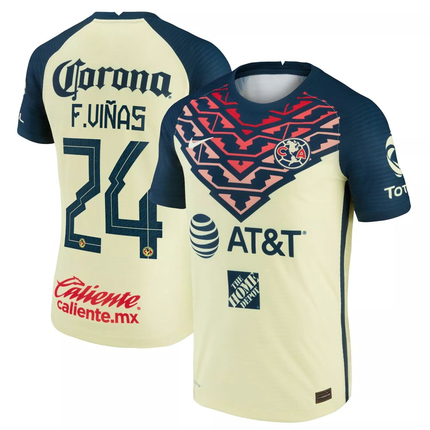 Мужская домашняя футболка Federico Viñas Yellow Club America 2021/22 Vapor Match Authentic Player Nike
Мужская домашняя футболка Federico Viñas Yellow Club America 2021/22 Vapor Match Authentic Player Nike