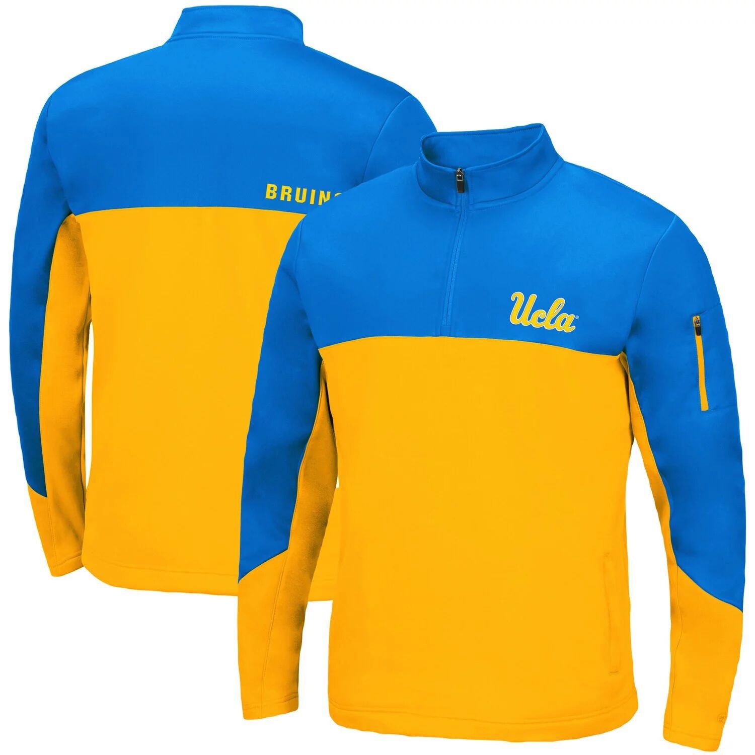 Мужская синяя/золотая куртка UCLA Bruins Triple Dog Dare с молнией четверти Colosseum
Мужская синяя/золотая куртка UCLA Bruins Triple Dog Dare с молнией четверти Colosseum
