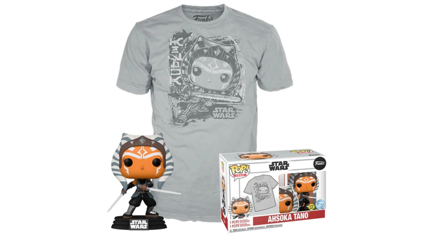 Funko - Pop! И футболка Асока Тано (Светится в темноте) Размер L из Звездных войн
Funko - Pop! И футболка Асока Тано (Светится в темноте) Размер L из Звездных войн
