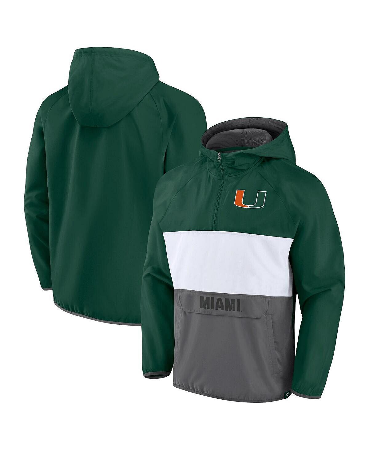 Мужская фирменная зелено-серая толстовка с капюшоном miami hurricanes victory on с молнией на четверть реглан Fanatics, мульти
Мужская фирменная зелено-серая толстовка с капюшоном miami hurricanes victory on с молнией на четверть реглан Fanatics, мульти