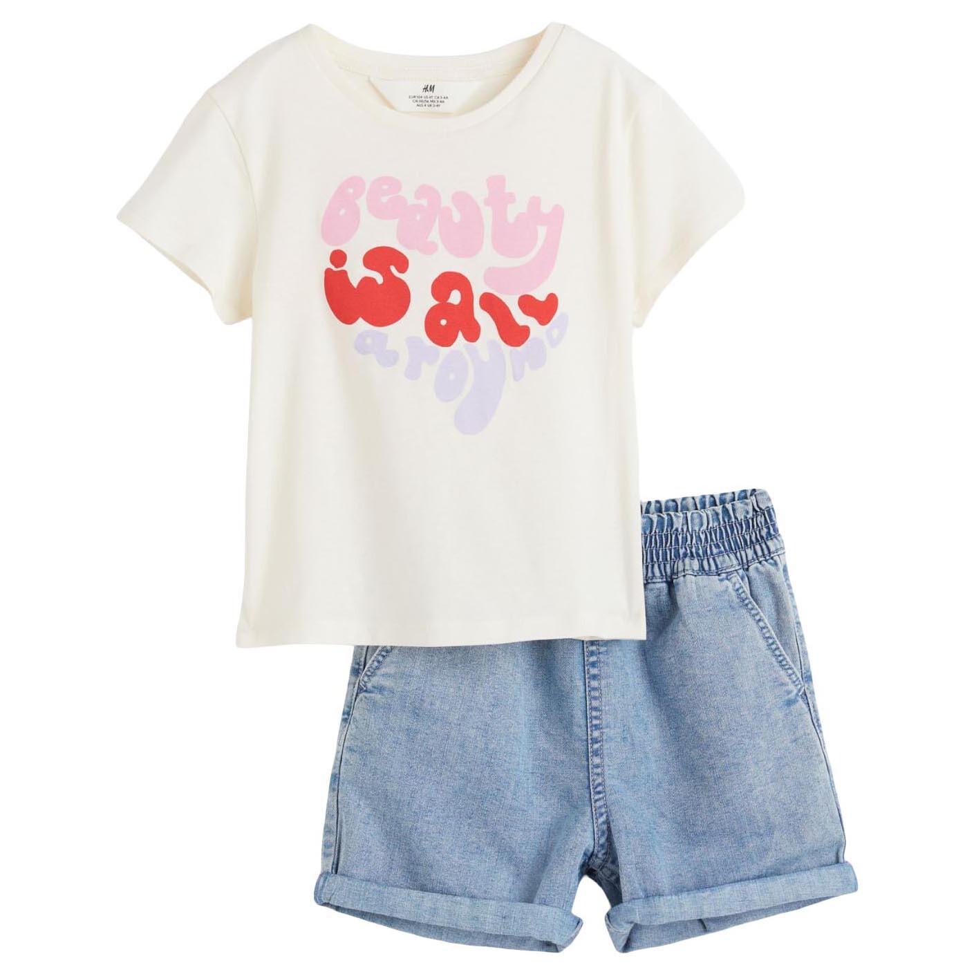 Комплект одежды H&M T-shirt and Shorts Denim Floral, 2 предмета, светло-синий/белый
Комплект одежды H&M T-shirt and Shorts Denim Floral, 2 предмета, светло-синий/белый