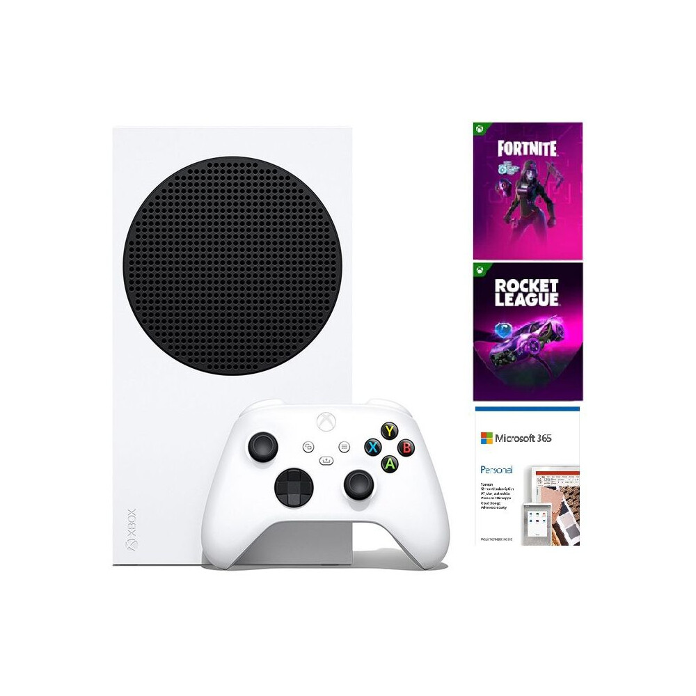 Игровая консоль Microsoft Xbox Series S + Fortnite + Rocket League + Microsoft 365 Personal, 512GB, белый
Игровая консоль Microsoft Xbox Series S + Fortnite + Rocket League + Microsoft 365 Personal, 512GB, белый