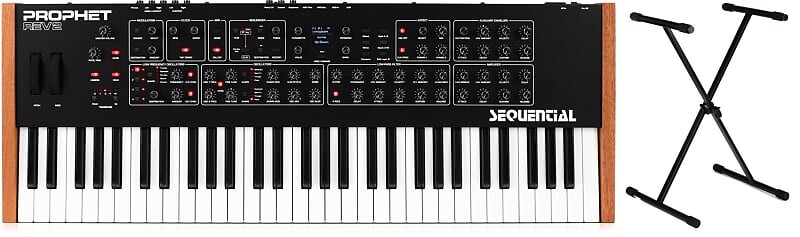 Комплект 8-голосного аналогового синтезатора Sequential Prophet Rev2-08 с Gator Frameworks GFW-KEY-1000X Стандартная подставка для клавиатуры X-Style
Комплект 8-голосного аналогового синтезатора Sequential Prophet Rev2-08 с Gator Frameworks GFW-KEY-1000X Стандартная подставка для клавиатуры X-Style