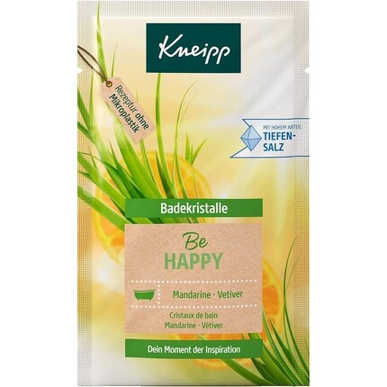 Кристаллы для ванны Kneipp Be Happy с натуральной глубокой солью и эфирными маслами мандарина и ветивера 60г
Кристаллы для ванны Kneipp Be Happy с натуральной глубокой солью и эфирными маслами мандарина и ветивера 60г
