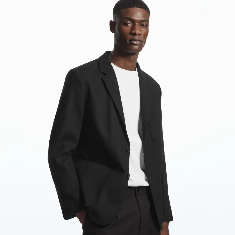 Пиджак прямого кроя из хлопка COS, черный
Пиджак прямого кроя из хлопка COS, черный