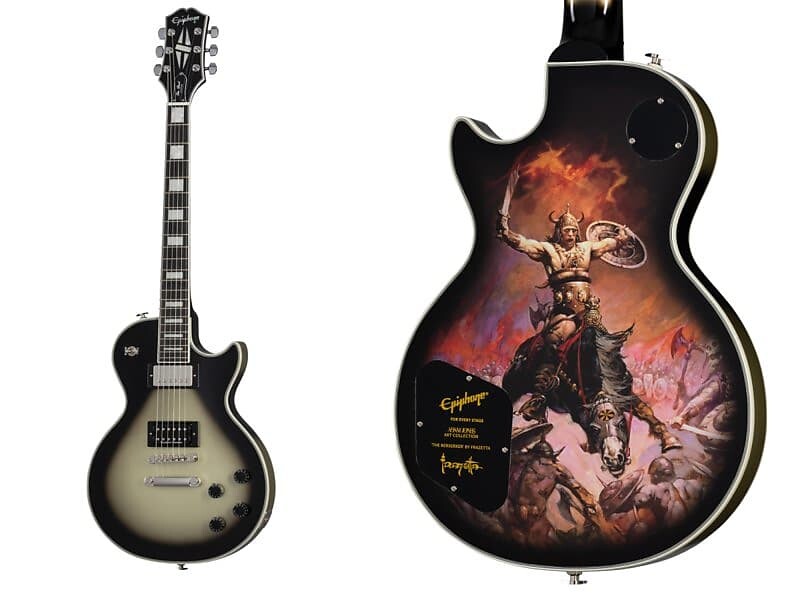 Epiphone FRAZETTA THE BERSERKER LES PAUL CUSTOM 2022 - Black Silverburst FRAZETTA THE BESERKER LES PAUL CUSTOM
Epiphone FRAZETTA THE BERSERKER LES PAUL CUSTOM 2022 - Black Silverburst FRAZETTA THE BESERKER LES PAUL CUSTOM
