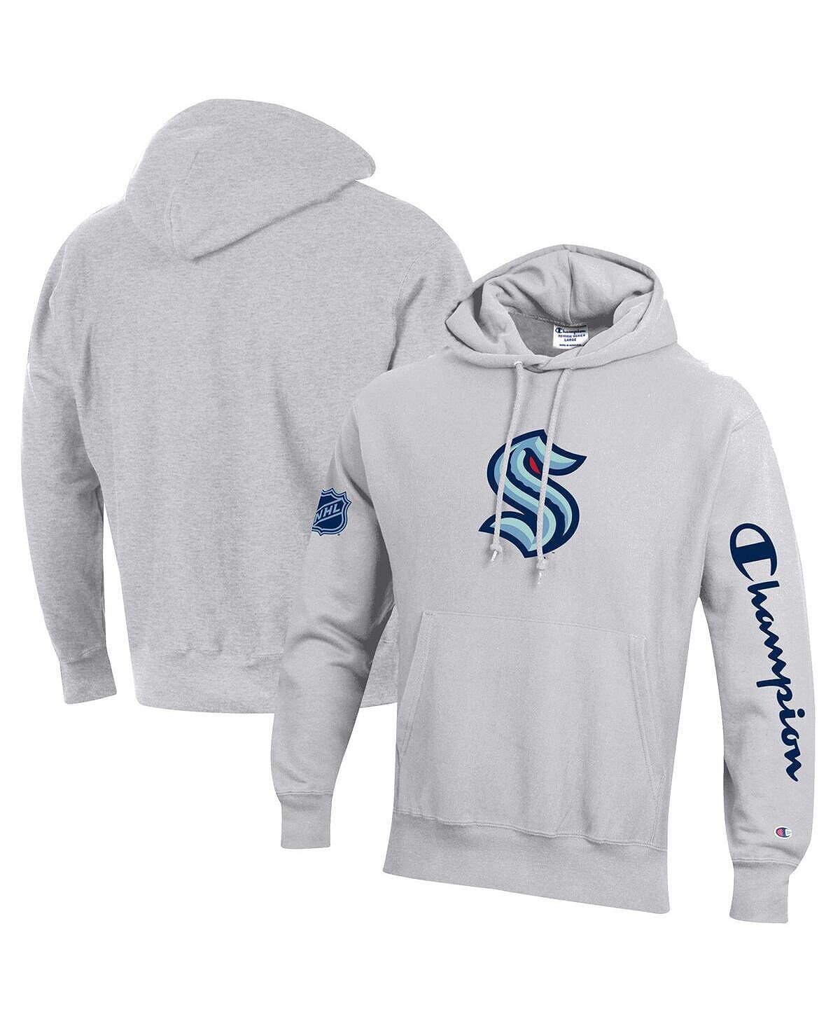 Мужская толстовка с капюшоном seattle kraken reverse weave из меланжевого серого плетения Champion, мульти
Мужская толстовка с капюшоном seattle kraken reverse weave из меланжевого серого плетения Champion, мульти