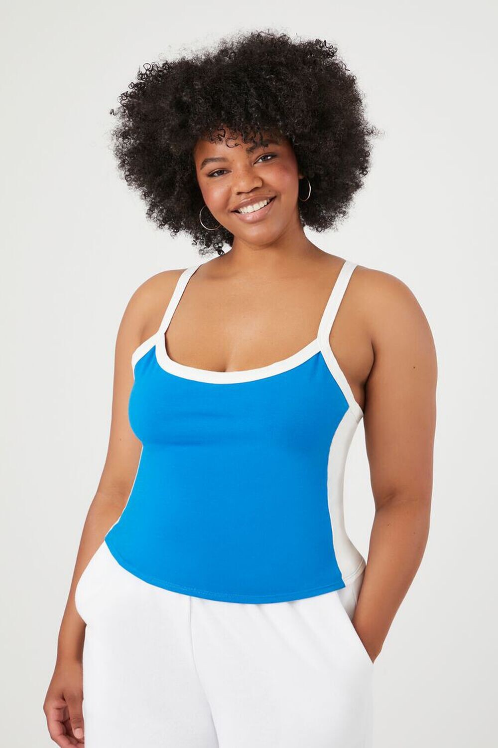 Майка больших размеров с цветными блоками Forever 21, синий
Майка больших размеров с цветными блоками Forever 21, синий