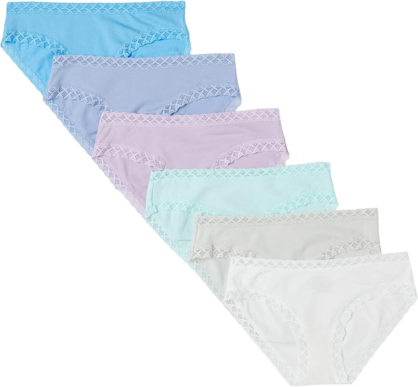 Комплект трусов Bliss Girl, 6 шт. Natori, цвет Julep/White/Linen/Freesia/Bluebell/Retro Blue
Комплект трусов Bliss Girl, 6 шт. Natori, цвет Julep/White/Linen/Freesia/Bluebell/Retro Blue