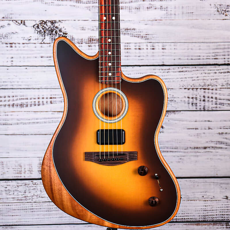 Гитара Fender Acoustasonic Player Jazzmaster | Палисандровая накладка на гриф | 2-цветные солнечные лучи
Гитара Fender Acoustasonic Player Jazzmaster | Палисандровая накладка на гриф | 2-цветные солнечные лучи