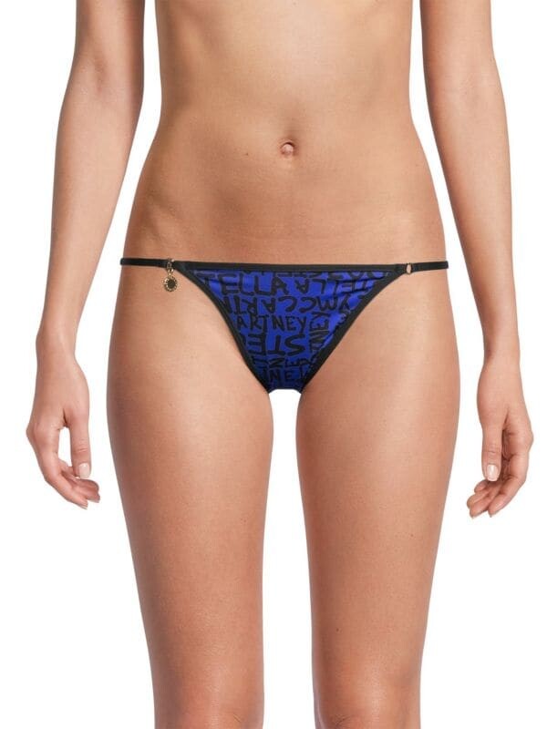 Плавки бикини с заниженной талией и логотипом graffito Stella McCartney Swim Bright blue, Коричневый
Плавки бикини с заниженной талией и логотипом graffito Stella McCartney Swim Bright blue, Коричневый