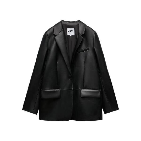 Пиджак из искусственный кожи Zara, черный
Пиджак из искусственный кожи Zara, черный