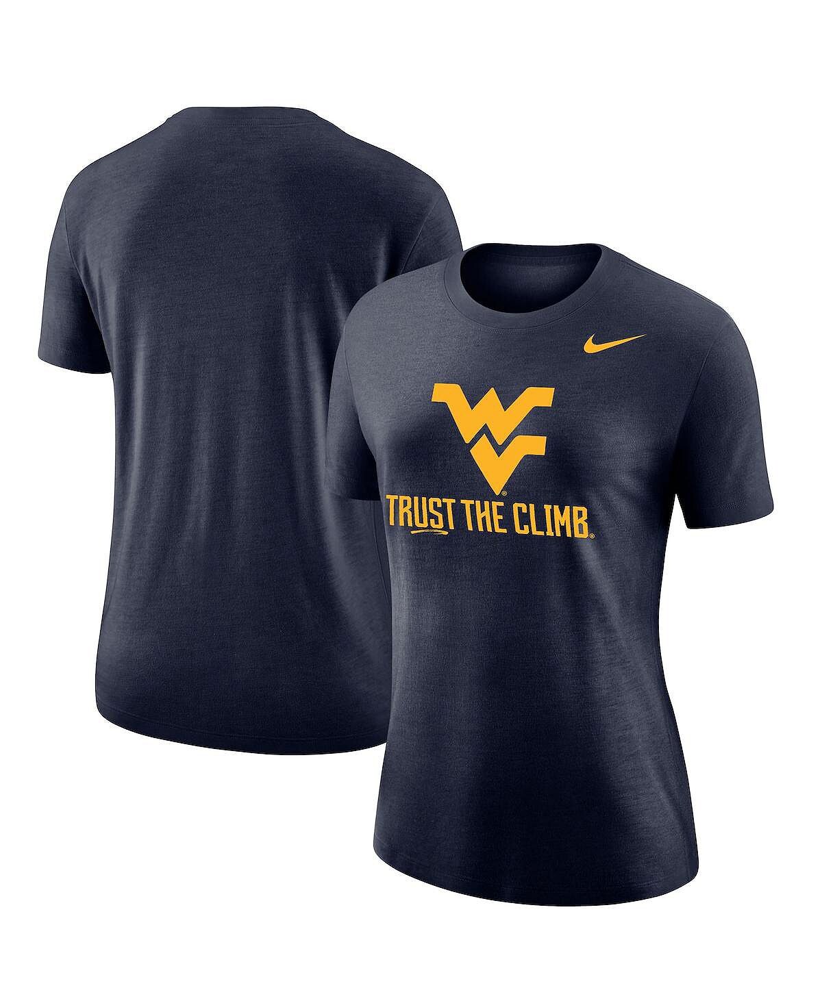 Женская темно-синяя футболка west virginia mountaineers trust the climb varsity Nike, синий
Женская темно-синяя футболка west virginia mountaineers trust the climb varsity Nike, синий