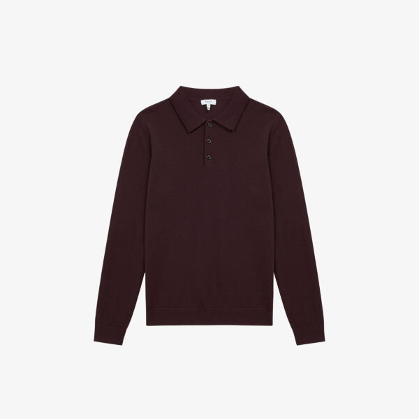 Джемпер Trafford из мериносовой шерсти с воротником-поло Reiss, бордовый, Красный
Джемпер Trafford из мериносовой шерсти с воротником-поло Reiss, бордовый, Красный