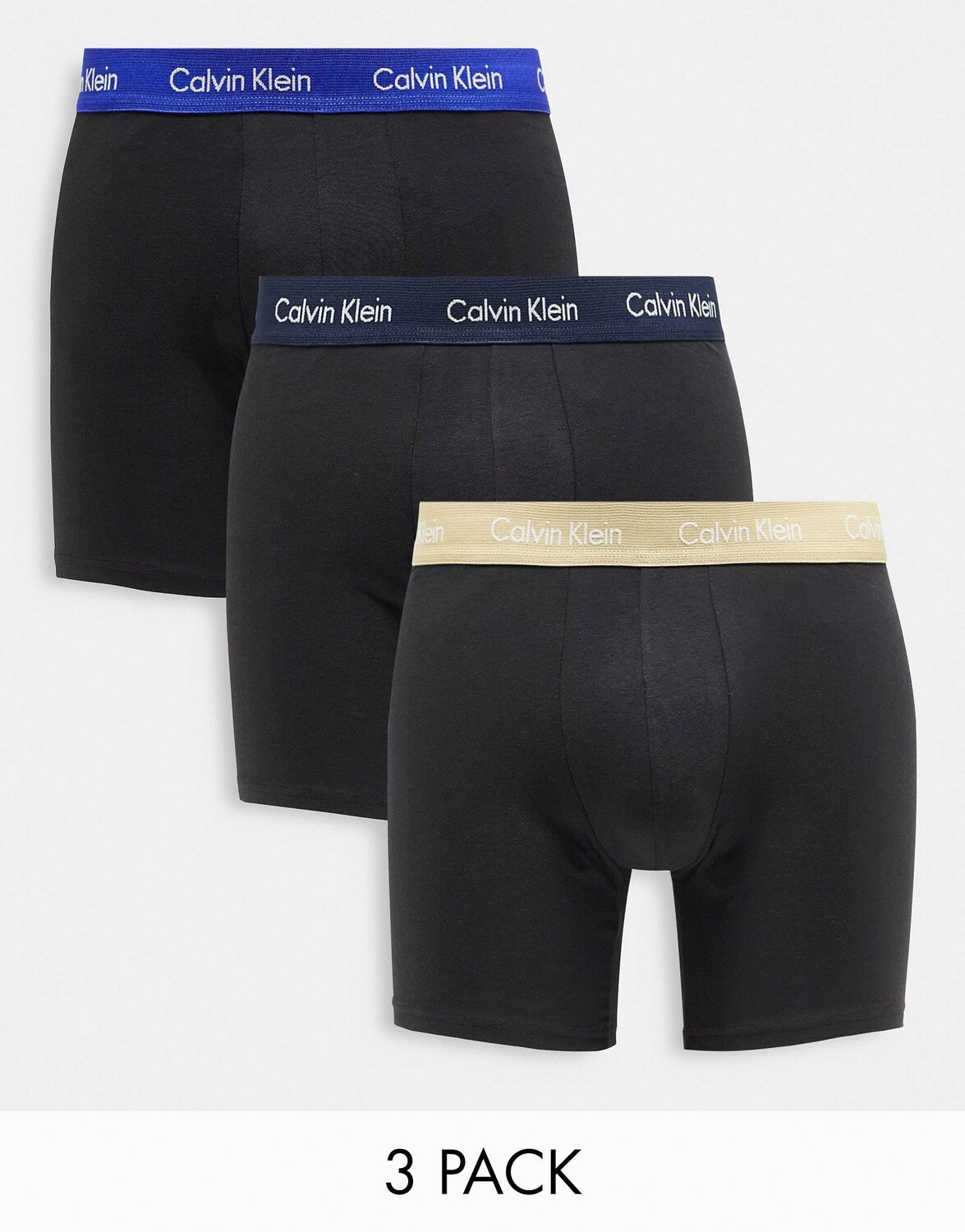Комплект из трех хлопковых эластичных плавок Calvin Klein черного цвета с контрастным поясом
Комплект из трех хлопковых эластичных плавок Calvin Klein черного цвета с контрастным поясом