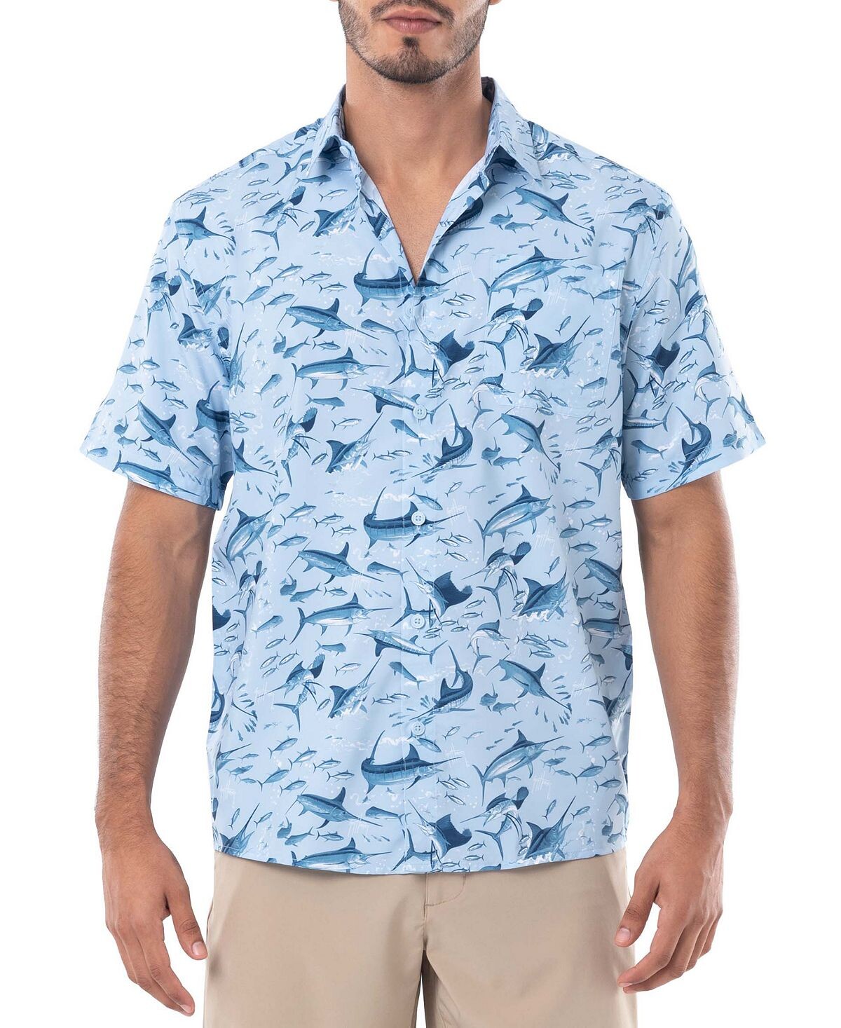 Мужская рыбацкая рубашка tonal bills с коротким рукавом и принтом Guy Harvey, синий
Мужская рыбацкая рубашка tonal bills с коротким рукавом и принтом Guy Harvey, синий