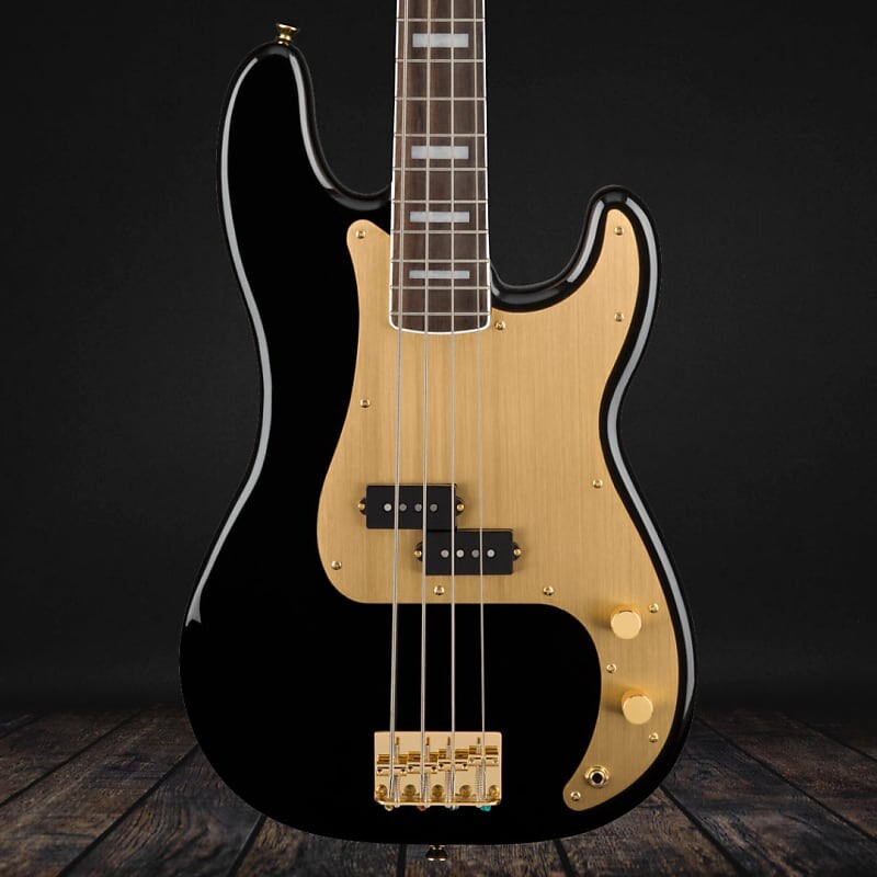 Squier 40th Anniversary Precision Bass, Gold Edition, лавровый гриф, золотая анодированная накладка - черный
Squier 40th Anniversary Precision Bass, Gold Edition, лавровый гриф, золотая анодированная накладка - черный