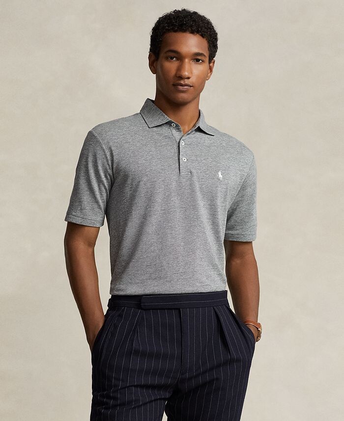 Мужская рубашка поло из хлопка и льна классического кроя Polo Ralph Lauren, серый
Мужская рубашка поло из хлопка и льна классического кроя Polo Ralph Lauren, серый