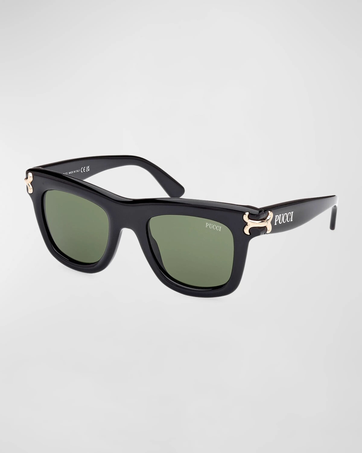 Квадратные солнцезащитные очки с логотипом из ацетата Emilio Pucci, цвет Shiny Black Green
Квадратные солнцезащитные очки с логотипом из ацетата Emilio Pucci, цвет Shiny Black Green