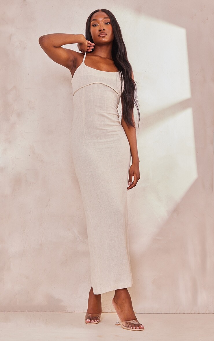 PrettyLittleThing Платье мидакси с эффектом льна под грудью и высоким эффектом камня
PrettyLittleThing Платье мидакси с эффектом льна под грудью и высоким эффектом камня